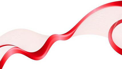 Abstract red and white background with wavy shape and silver lines, presentation, red, shape
