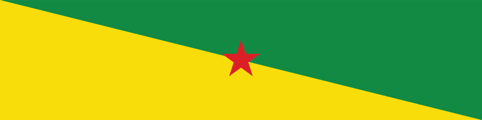 French Guiana flag long banner digital vector illustration