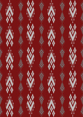 Tradition Thai Aztec tribal geometric herringbone seamless pattern with grey and red brown color.