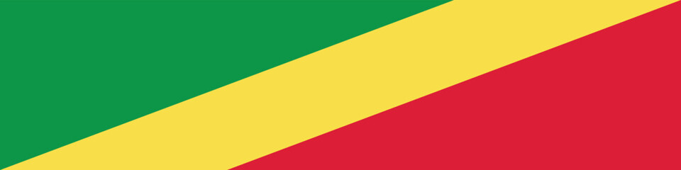 Congo flag long banner digital vector illustration