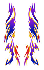 Colorful tribal livery design for drift cars or racing cars, compatible with JDM cars, racing car stripping  © Neocozmo Graphic