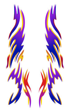Colorful tribal livery design for drift cars or racing cars, compatible with JDM cars, racing car stripping 