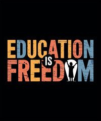 Fototapeta premium Education is Freedom Black History Month