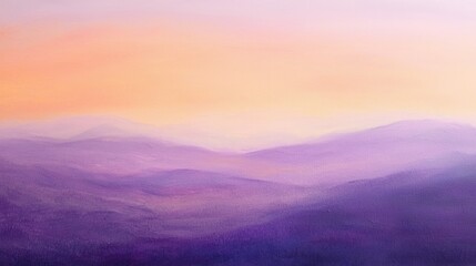 Obraz premium Lavender Hills at Dawn: A Serene Landscape