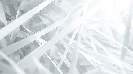 Abstract White Strands Background with Light Highlights and Shadows