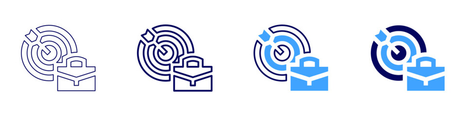 Fast success icon in 4 different styles. Thin Line, Line, Bold Line, Duotone. Duotone style. Editable stroke