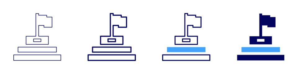 Mental success habits icon in 4 different styles. Thin Line, Line, Bold Line, Duotone. Duotone style. Editable stroke