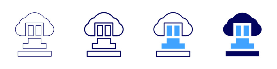 Motivation for success icon in 4 different styles. Thin Line, Line, Bold Line, Duotone. Duotone style. Editable stroke