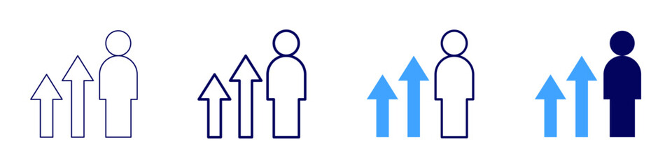 Success habits icon in 4 different styles. Thin Line, Line, Bold Line, Duotone. Duotone style. Editable stroke