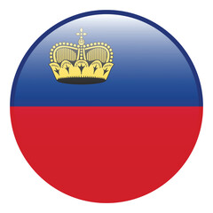 Liechtenstein flag. Liechtenstein circle flag 3d logo icon computer vector illustration design