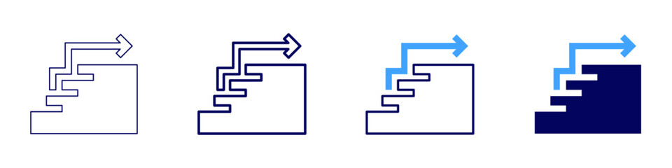 Success mindset transformation icon in 4 different styles. Thin Line, Line, Bold Line, Duotone. Duotone style. Editable stroke