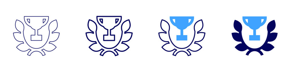 Success stories icon in 4 different styles. Thin Line, Line, Bold Line, Duotone. Duotone style. Editable stroke