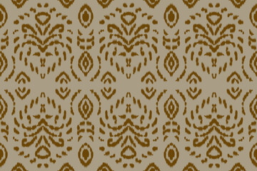 Ikat ethnic pattern traditional Design for background, carpet, wallpaper, clothing, wrapping, Batik, fabric, Vector, illustration, embroidery style.