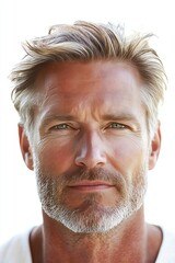 Obraz premium Handsome Mature Man with Graying Hair and Beard - Portrait