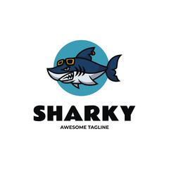 Sharky Simple Mascot Logo
