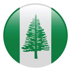 Norfolk Island flag. Norfolk Island circle flag 3d logo icon computer vector illustration design