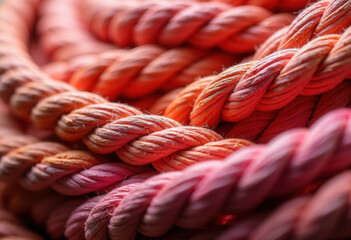 Red Braided Nylon Rope Coil
