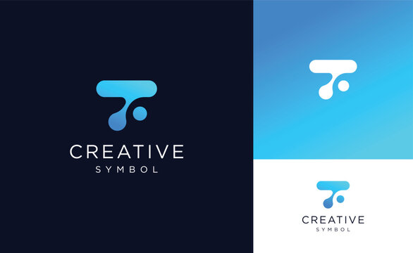 Modern and strong letter T initials logo design Inspiration
