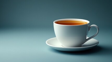 Obraz premium Teacup, tea, studio, blue, background, calm, beverage, website