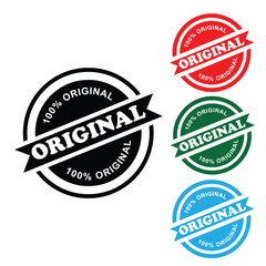 original. stamp, Vector set of badges and labels. Vintage elements with title original product, Premium quality, Best choice, Limited edition, Special offer, Original product. Isolated, editable file