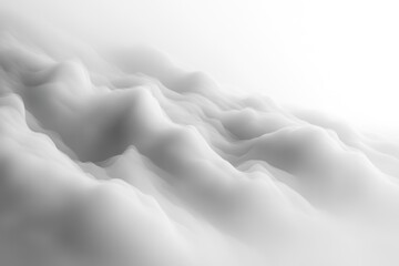 Obraz premium Misty hills in monochrome, waves of fog rolling smoothly.