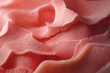 Soft pink layers create delicate texture, resembling organic wav