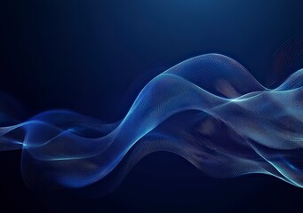 Fototapeta premium Elegant Blue Waves with Light and Shadow for Abstract Background