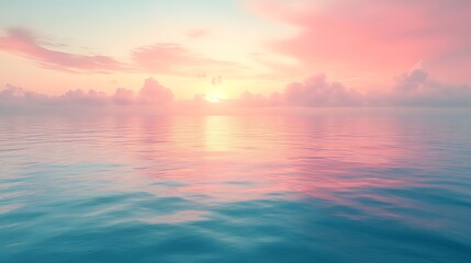 Fototapeta premium Serene Sunset Over Calm Ocean Waters