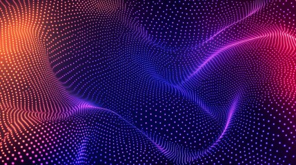 Colorful Abstract Wave Patterns with Dots in Vibrant Colors