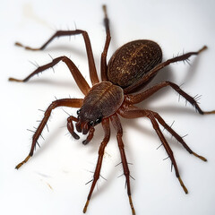 Obraz premium Close-Up of a Brown Spider: Arachnid Photography, Nature Macro Image