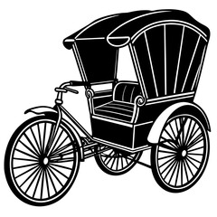  Cute rickshaw vector art and illustration