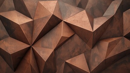 Fototapeta premium Abstract Brown Geometric Polygonal Texture Background