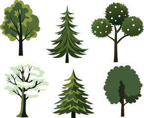 Obraz premium set of trees