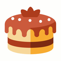 Cake vector, on white background.