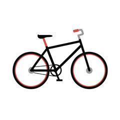 Fototapeta premium red bicycle on white background