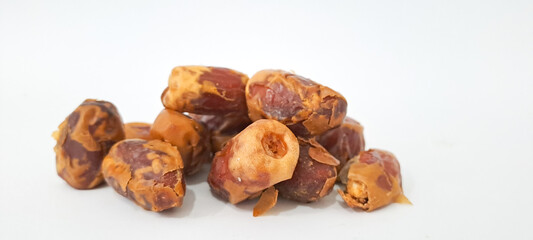 date fruit isolated on white background	

