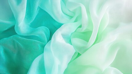 Obraz premium Abstract Teal and Mint Green Silk Fabric Texture