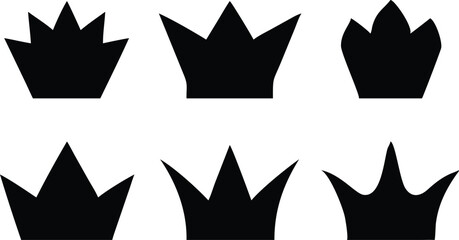 Crown icon, black crown icon, king crown icon