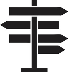 Direction sign icon vector art