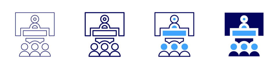 Skill enhancement icon in 4 different styles. Thin Line, Line, Bold Line, Duotone. Duotone style. Editable stroke