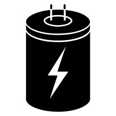 high voltage capacitor vector on white background