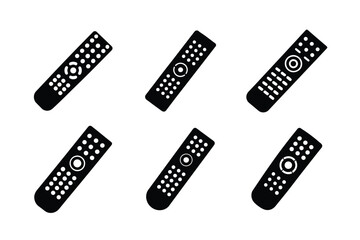  set of Remote Control Receiver vector silhouette