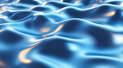 Obraz premium Abstract Blue Wavy Fabric Surface Texture