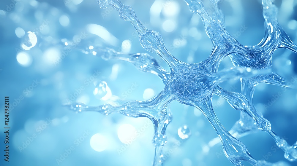 Poster close-up of a neural network structure with interconnected nodes