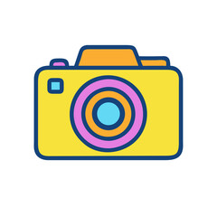 Digital camera with lens for travel photography