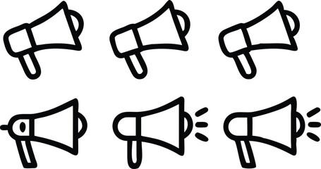 Megaphone icon, megaphone icon vector