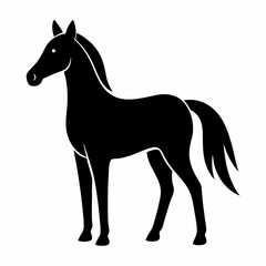 Horse vector icon on white background.