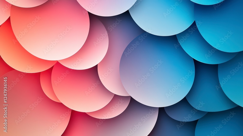 Poster abstract colorful background with overlapping circular shapes design