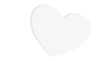 white heart shape paper cut on the gray pastel background. Space for text. blank zone for fill text or font. valentine day festival.