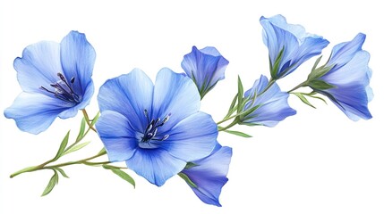 Violet on white background isolated. Beautiful flower.